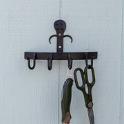 Minuteman International SWB-01 4-Hook Wall Bracket | Wrought Iron Black | Entryway & Mudroom Coat Rack | 10 x 4 x 5 in | Model SWB-01