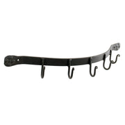 Minuteman International SWB-02 5-Hook Wall Bracket | Industrial Wrought Iron Black | Entryway & Mudroom Coat Rack | 19.5 x 4.5 x 2 in | Model SWB-02