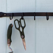 Minuteman International SWB-02 5-Hook Wall Bracket | Industrial Wrought Iron Black | Entryway & Mudroom Coat Rack | 19.5 x 4.5 x 2 in | Model SWB-02