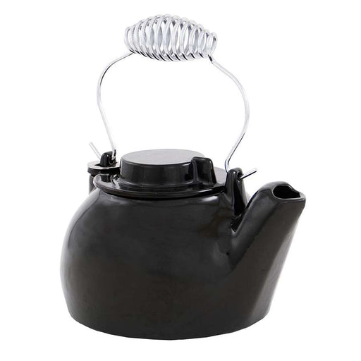 Minuteman International 2.5 Quart Cast Iron Humidifying Kettle | Traditional Black Enameled Cast Iron | Living Room & Bedroom | Model T-16-BK