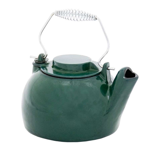 Minuteman International 2.5 Quart Cast Iron Humidifying Kettle | Traditional Green Porcelain Enamel | Living Room & Bedroom Humidifier | Model T-16-GR