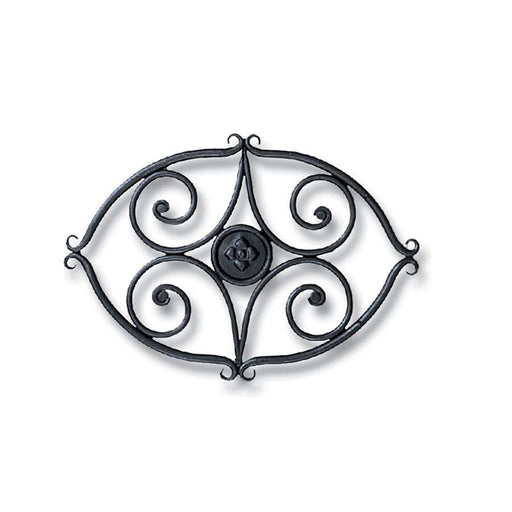 Minuteman International Wrought Iron Trivet Scroll | Black Powder Coat Wrought Iron | Kitchen Stove & Countertop Protector | Model TWI-02