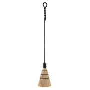 Minuteman International Standard Rope Design Brush 28in L | Wrought Iron Black Powder Coated | Fireplace & Hearth Tool | 28 x 1 x 4 in | Model WR-02B