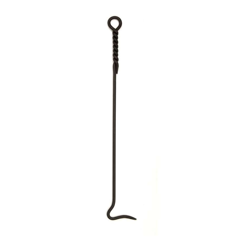 Minuteman International Standard Rope Design Poker 28in L | Wrought Iron Black Powder Coated | Indoor & Outdoor Fireplace Tool | 28 in | Model WR-02P