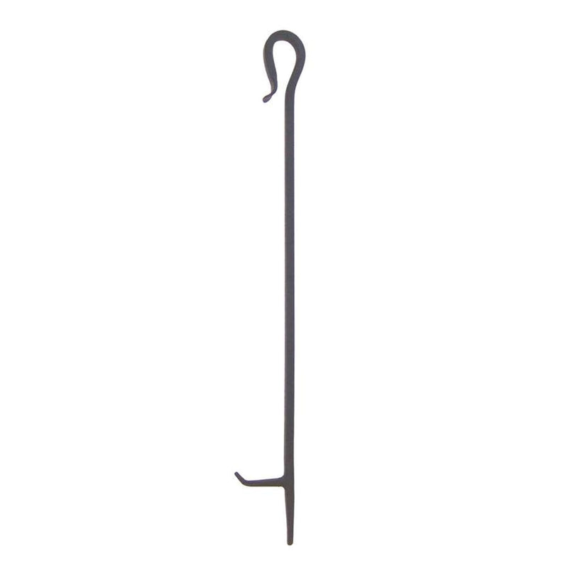 Minuteman International Shepherd's Hook Poker 28in | Wrought Iron Graphite Powder Coated | Indoor & Outdoor Fireplace Tool | 28 in H | Model WR-21P
