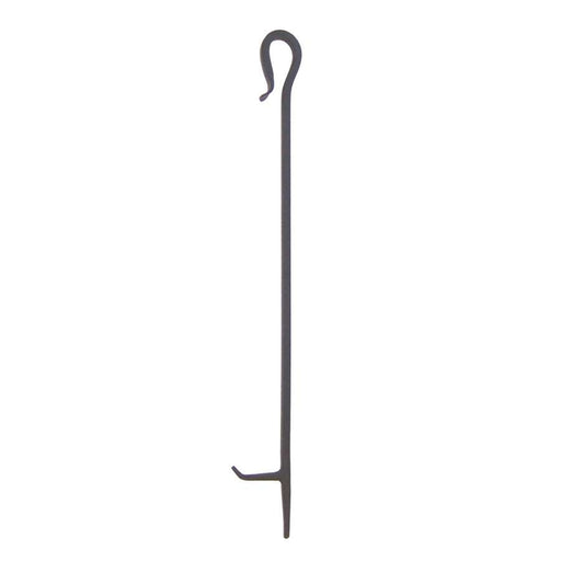 Minuteman International Shepherd's Hook Poker 28in | Wrought Iron Graphite Powder Coated | Indoor & Outdoor Fireplace Tool | 28 in H | Model WR-21P