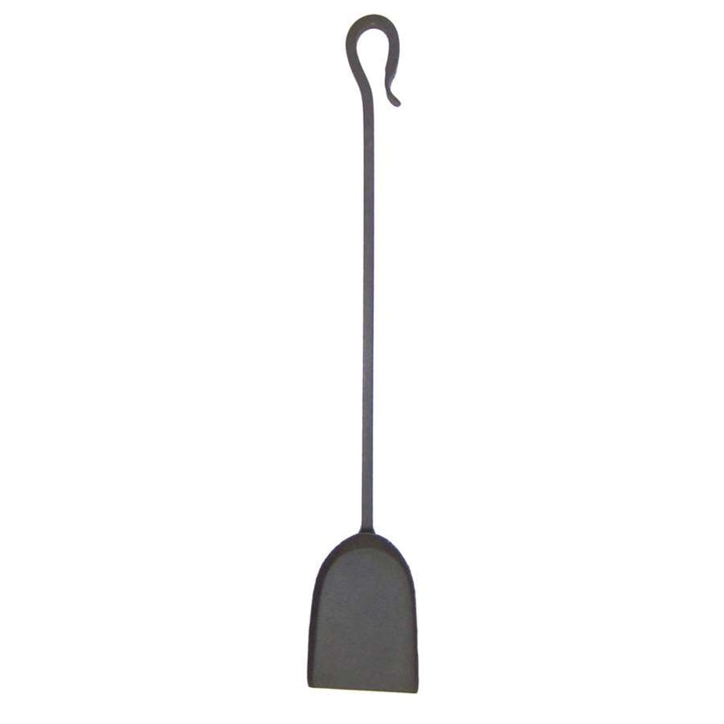 Minuteman International WR-21S 28in Shepherd's Hook Shovel | Graphite Wrought Iron Fireplace Tool | Hearth & Wood Stove Cleanup | 28in | Model WR-21S