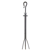 Minuteman International Shepherd's Hook Tong 28in | Graphite Powder-Coated Wrought Iron Fireplace Tool | Indoor & Outdoor Hearth | Model WR-21T