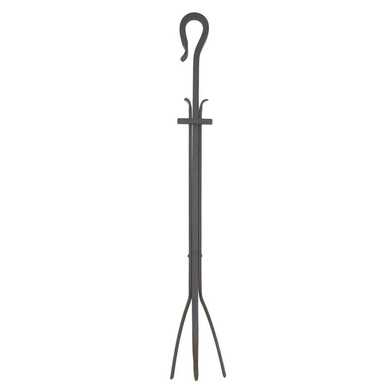 Minuteman International Shepherd's Hook Tong 28in | Graphite Powder-Coated Wrought Iron Fireplace Tool | Indoor & Outdoor Hearth | Model WR-21T