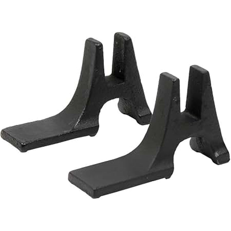 Minuteman International Fire Back Supports | Cast Iron Black Finish | Fireplace Hearth Accessory | 8.75 x 2.5 x 5.5 in | Model X670130