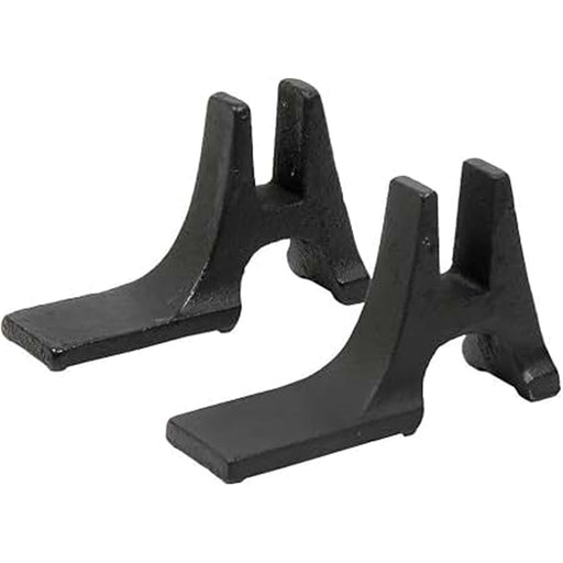Minuteman International Fire Back Supports | Cast Iron Black Finish | Fireplace Hearth Accessory | 8.75 x 2.5 x 5.5 in | Model X670130