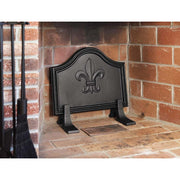 Minuteman International Fire Back Supports | Cast Iron Black Finish | Fireplace Hearth Accessory | 8.75 x 2.5 x 5.5 in | Model X670130