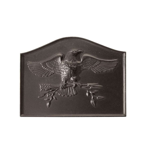 Minuteman International American Eagle Fireback | Traditional Cast Iron Black | Fireplace Heat Reflector & Brick Protector | Model X670500