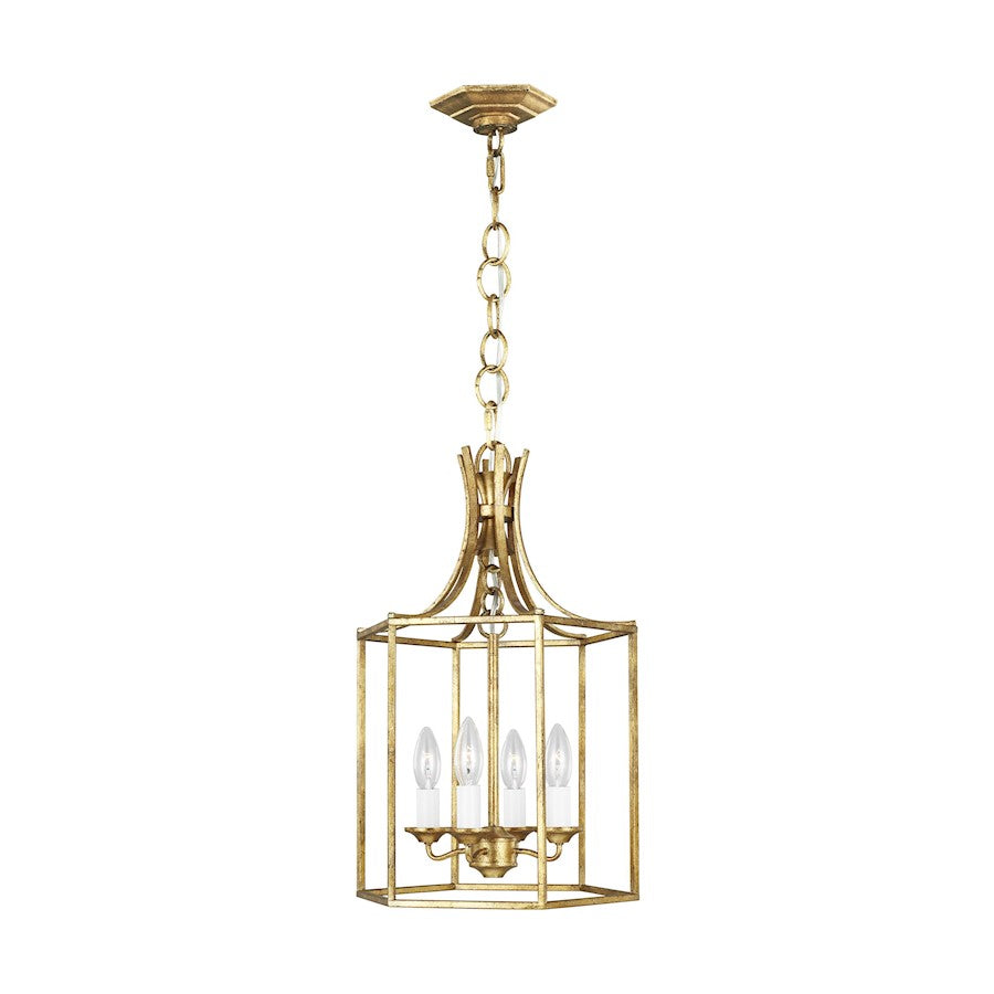 Visual Comfort Studio Bantry House 4 Light Small Lantern, Ant Gild - AC1004ADB