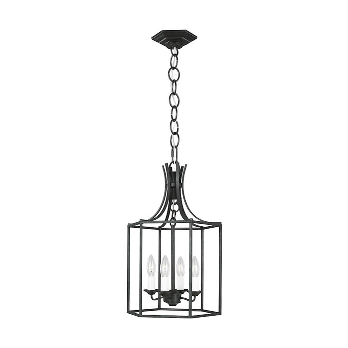 Visual Comfort Studio Bantry House 4-Lt Small Lantern, Smith Steel - AC1004SMS