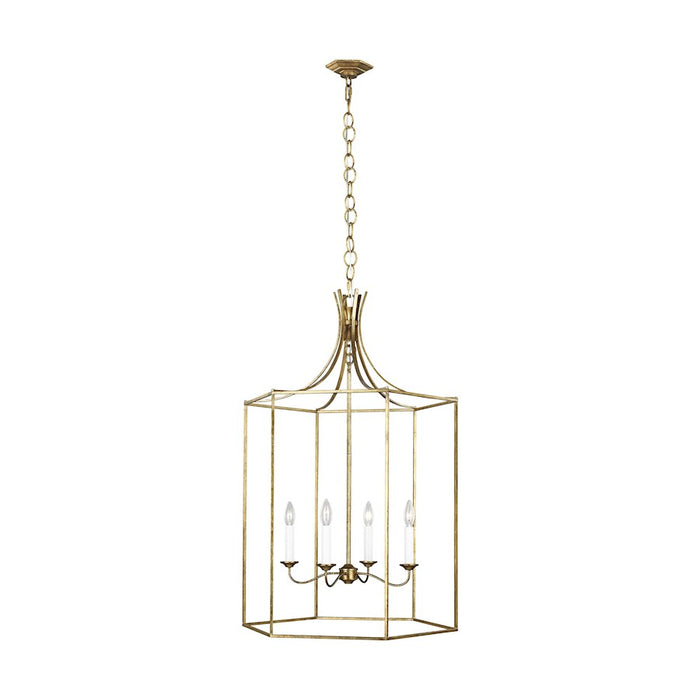 Visual Comfort Studio Bantry House 4 Light Large Lantern, Ant Gild - AC1024ADB