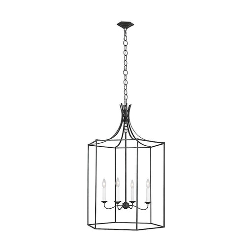 Visual Comfort Studio Bantry House 4-Lt Large Lantern, Smith Steel - AC1024SMS