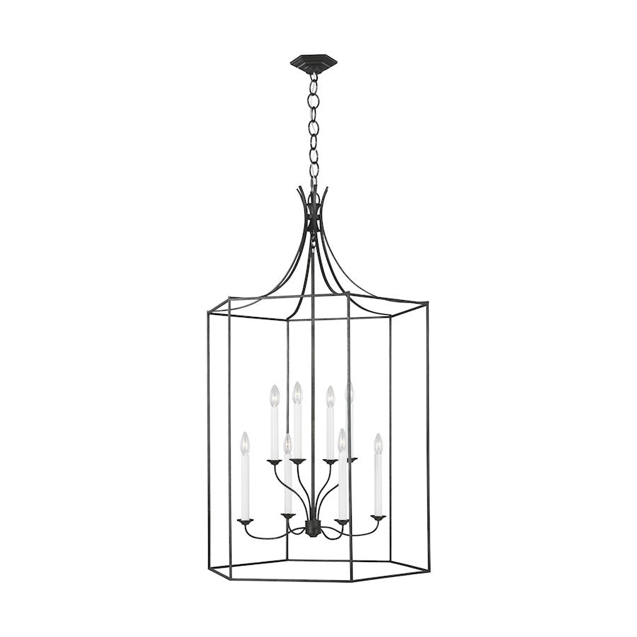 Visual Comfort Studio Bantry House 8-Lt XL Lantern, Smith Steel - AC1038SMS