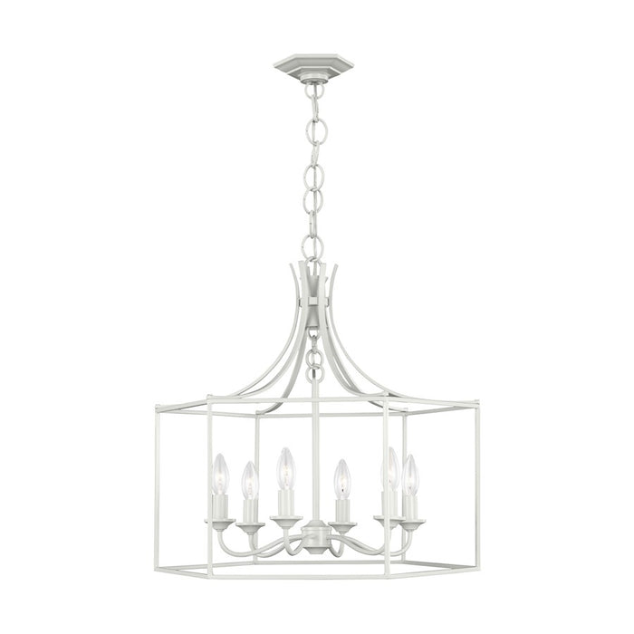 Visual Comfort Studio Bantry House 6 Light Wide Lantern, Gloss Cream - AC1046GCM