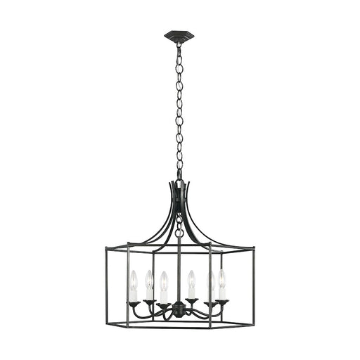 Visual Comfort Studio Bantry House 6 Light Wide Lantern, Smith Steel - AC1046SMS