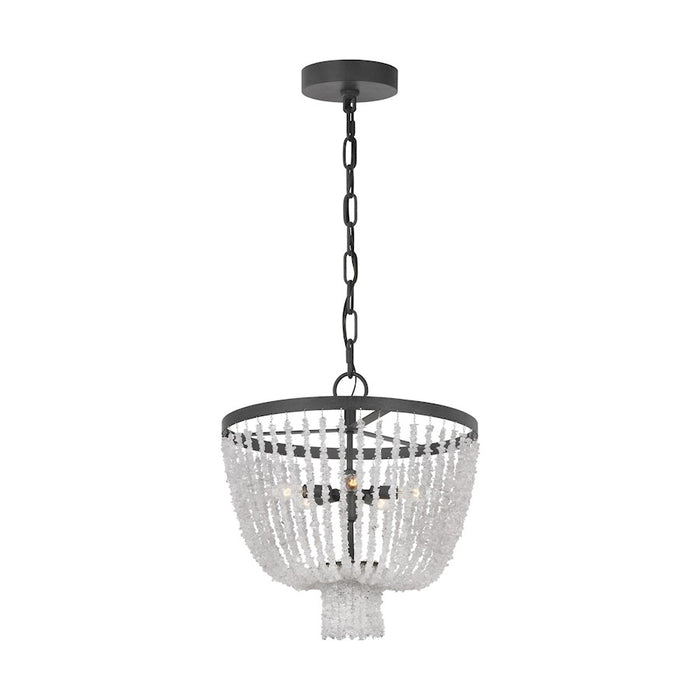 Visual Comfort Studio Leon 5-Lt SM Chandelier, Dark Zinc