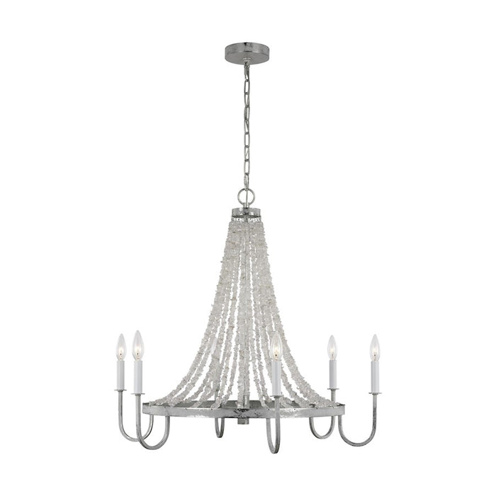 Visual Comfort Studio Leon 6 Light Medium Chandelier, Salt Mist - AC1066SMT