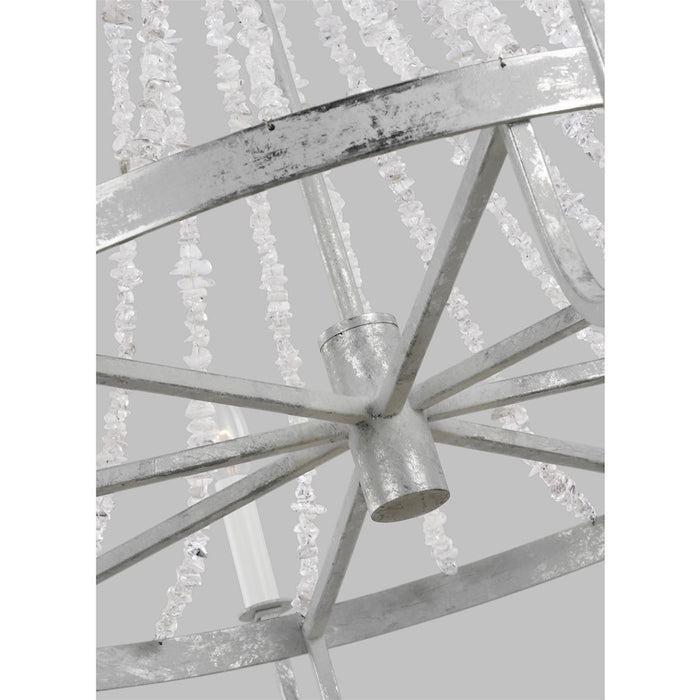 Visual Comfort Studio Leon 8 Light Large Chandelier, Salt Mist