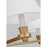 Visual Comfort Studio Paisley 4-Lt Med Chandelier, Brass/White Linen