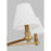 Visual Comfort Studio Paisley 4-Lt Med Chandelier, Brass/White Linen