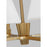 Visual Comfort Studio Paisley 4-Lt Med Chandelier, Brass/White Linen