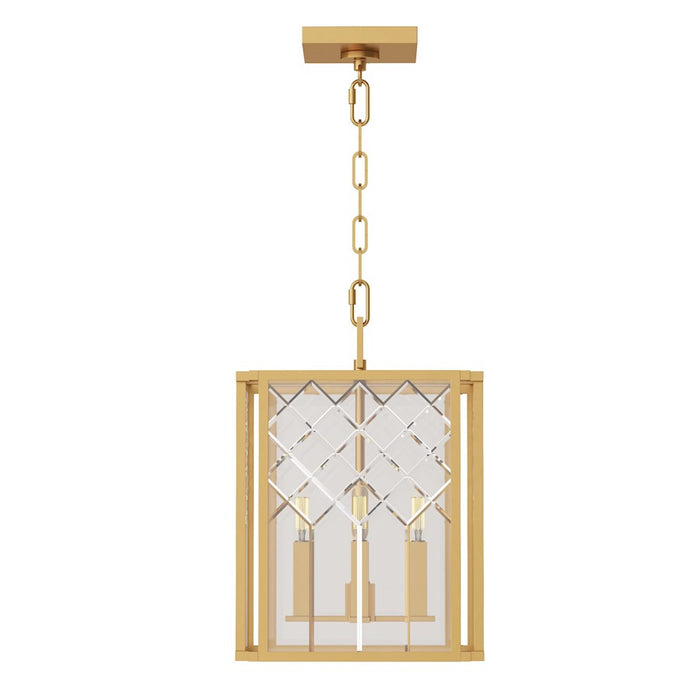 Visual Comfort Studio Erro 4-Lt Small Lantern, Brass/Clear/Diamond - AC1134BBS