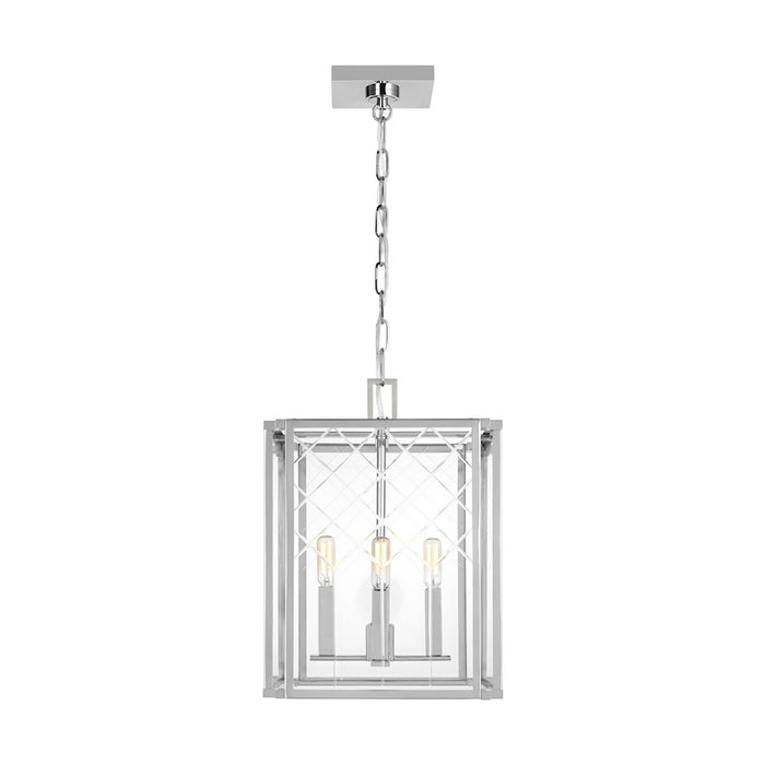 Visual Comfort Studio Erro 4-Lt Small Lantern, Nickel/Clear/Diamond - AC1134PN