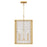 Visual Comfort Studio Erro 4 Light Med Lantern, Brass/Clear/Diamond - AC1144BBS