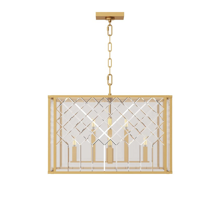 Visual Comfort Studio Erro 8-Lt Large Lantern, Brass/Clear/Diamond - AC1158BBS