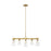 Visual Comfort Studio Moritz 5-Lt Chandelier, Burnished Brass/Clear - AEC1005BBS