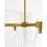 Visual Comfort Studio Moritz 4 Light Linear Chandelier, Brass/Clear