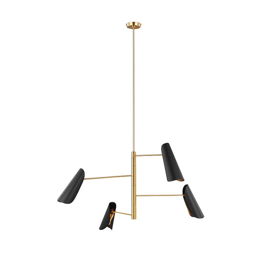 Visual Comfort Studio Tresa 4 Light Chandelier, Midnight/Brass - AEC1024BBSMBK