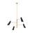 Visual Comfort Studio Tresa 4 Light Chandelier, Midnight/Brass