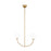 Visual Comfort Studio Galassia 2-Lt Linear Chandelier, Brass/Milk