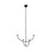 Visual Comfort Studio Galassia 4-Lt Chandelier, Midnight/Milk White - AEC1054MBK