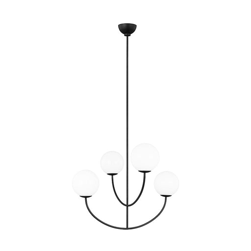 Visual Comfort Studio Galassia 4-Lt Chandelier, Midnight/Milk White