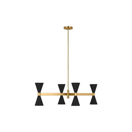 Visual Comfort Studio Albertine 8 Light Linear Chandelier, Midnight - AEC1068MBK