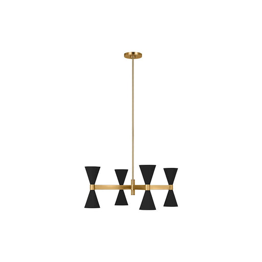 Visual Comfort Studio Albertine 8-Lt XL Chandelier, Black - AEC1078MBK