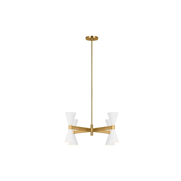 Visual Comfort Studio Albertine 8-Lt XL Chandelier, White