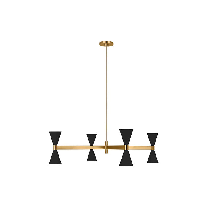 Visual Comfort Studio Albertine 8 Light Large Chandelier, Midnight - AEC1088MBK