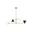 Visual Comfort Studio 1094 Cosmo 4-Lt Chandelier, BK/BS/Milk - AEC1094MBKBBS