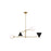 Visual Comfort Studio 1094 Cosmo 4-Lt Chandelier, BK/BS/Milk