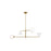 Visual Comfort Studio Cosmo 4-Lt XL Chandelier, White/Brass - AEC1094MWTBBS