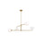 Visual Comfort Studio Cosmo 4-Lt XL Chandelier, White/Brass