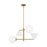 Visual Comfort Studio Cosmo 4 Light Med Chandelier, White/Brass - AEC1114MWTBBS